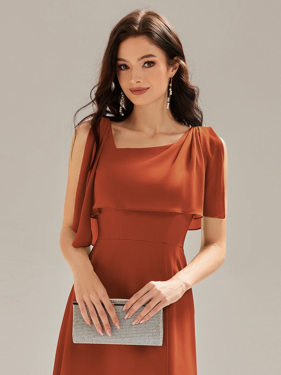 SABRINA|Thigh-High Slit Chiffon Sleeveless Maxi Bridesmaid Dress