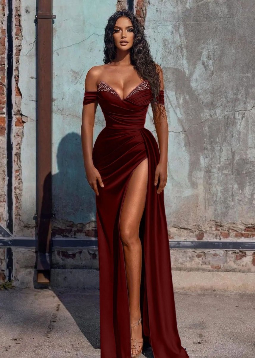 Adelaide | Mermaid Satin Long Prom Dress with Slit