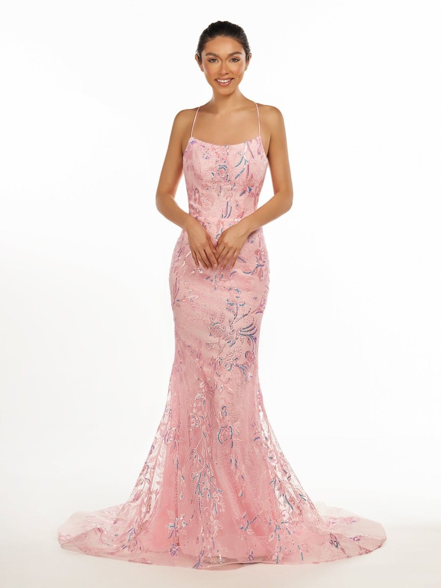 Sylvia |Mermaid Scoop Lace Long Prom Dress