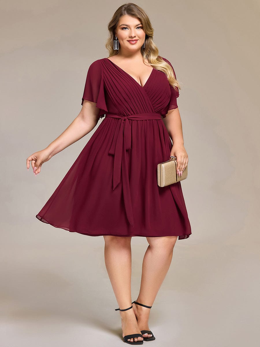 pretty HARLOW|Plus Size Tie-Waist Bridesmaid Dress