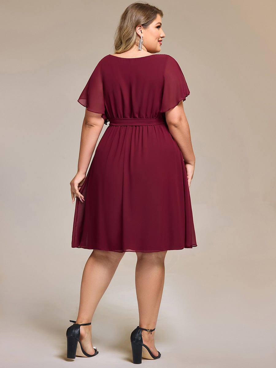 pretty HARLOW|Plus Size Tie-Waist Bridesmaid Dress