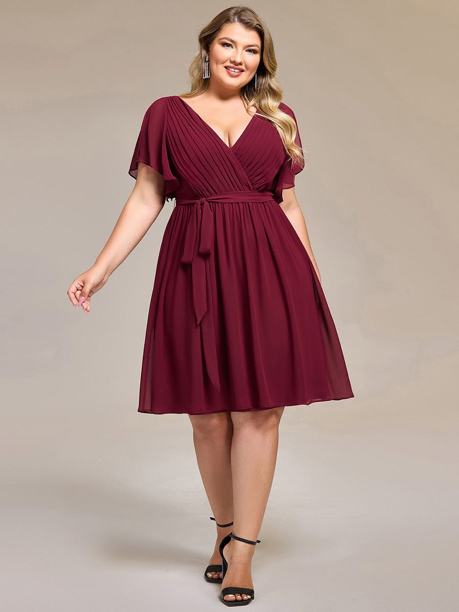 pretty HARLOW|Plus Size Tie-Waist Bridesmaid Dress