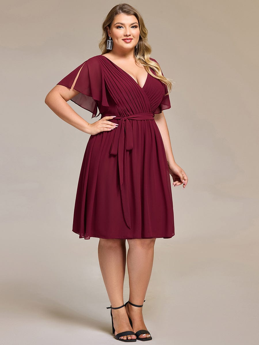 pretty HARLOW|Plus Size Tie-Waist Bridesmaid Dress