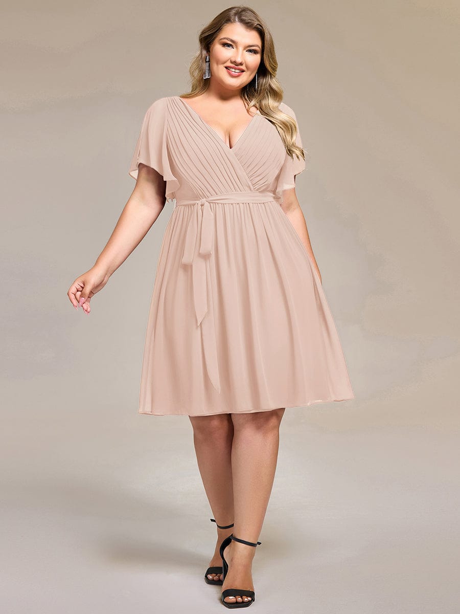 pretty HARLOW|Plus Size Tie-Waist Bridesmaid Dress