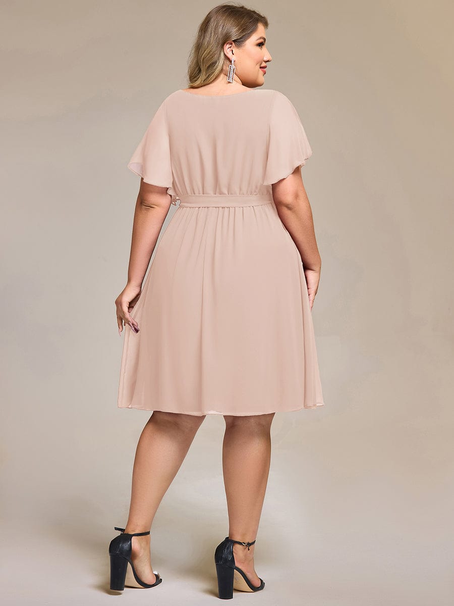 pretty HARLOW|Plus Size Tie-Waist Bridesmaid Dress
