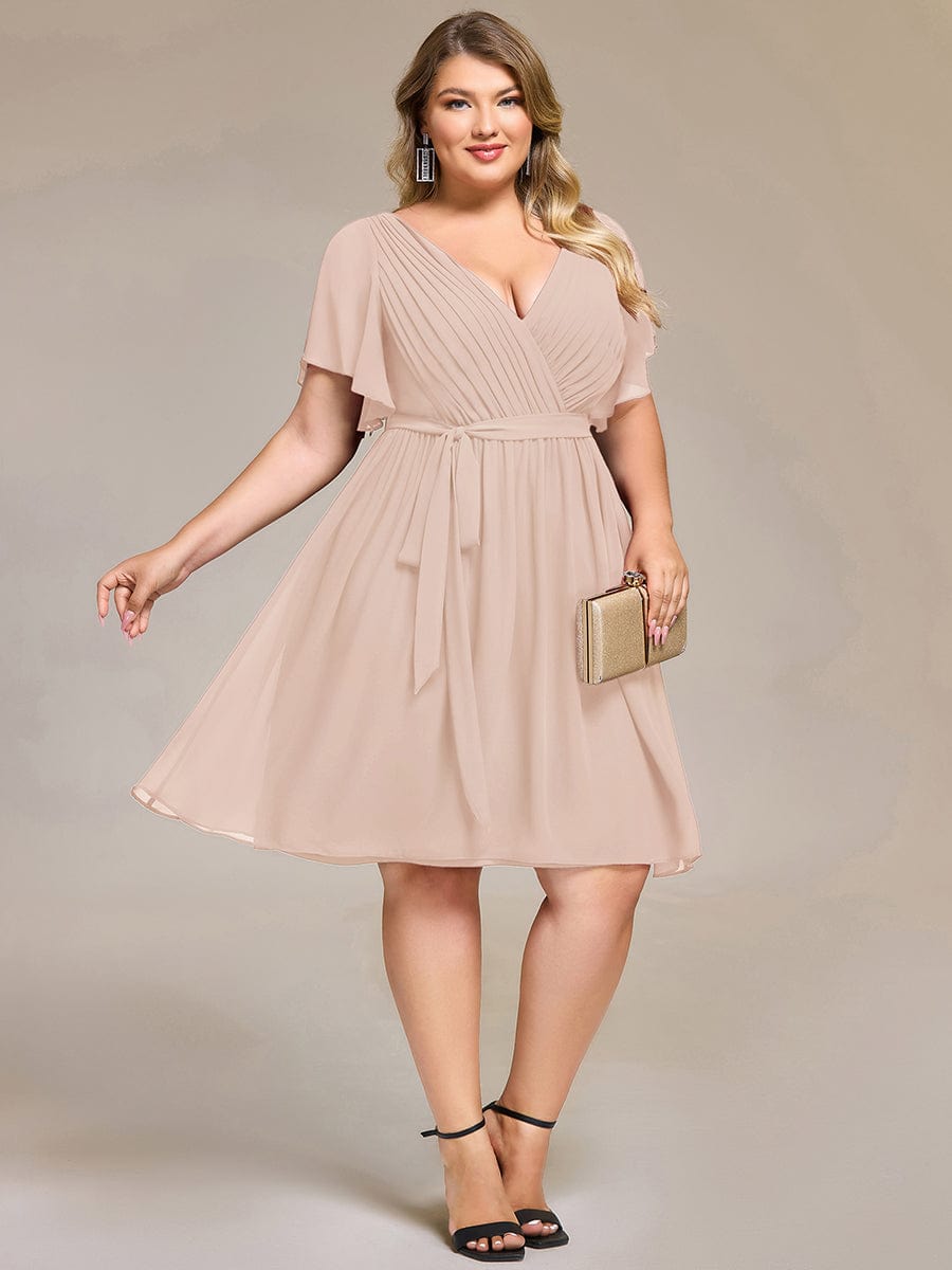 pretty HARLOW|Plus Size Tie-Waist Bridesmaid Dress