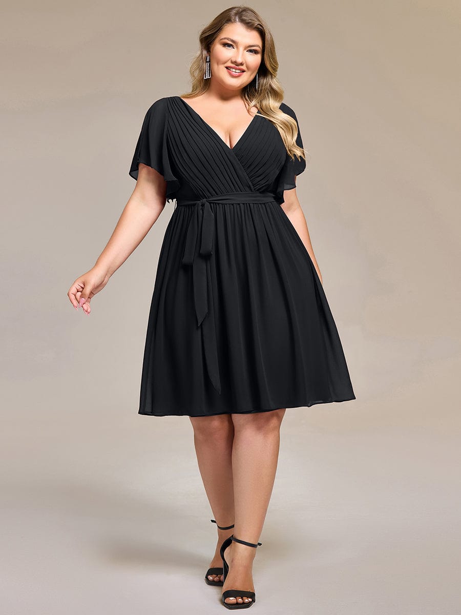 pretty HARLOW|Plus Size Tie-Waist Bridesmaid Dress