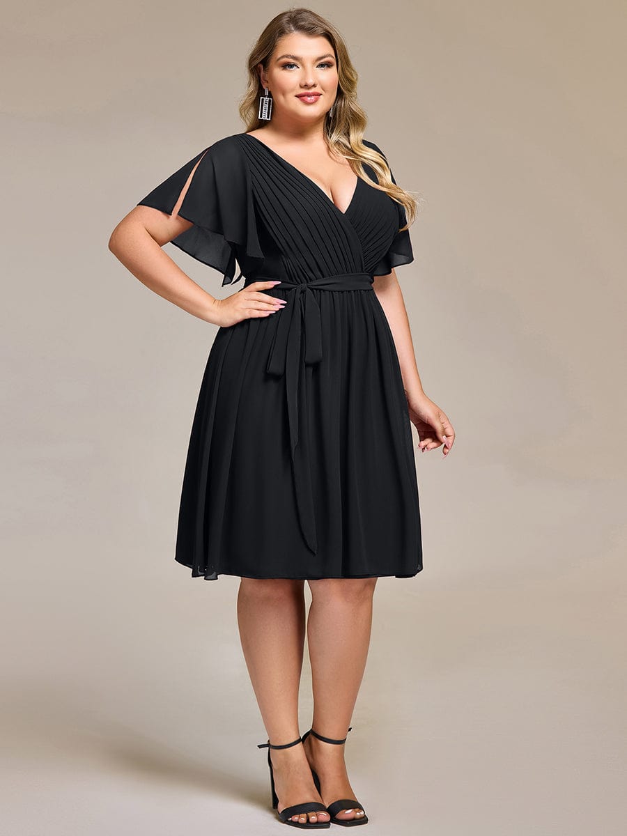 pretty HARLOW|Plus Size Tie-Waist Bridesmaid Dress