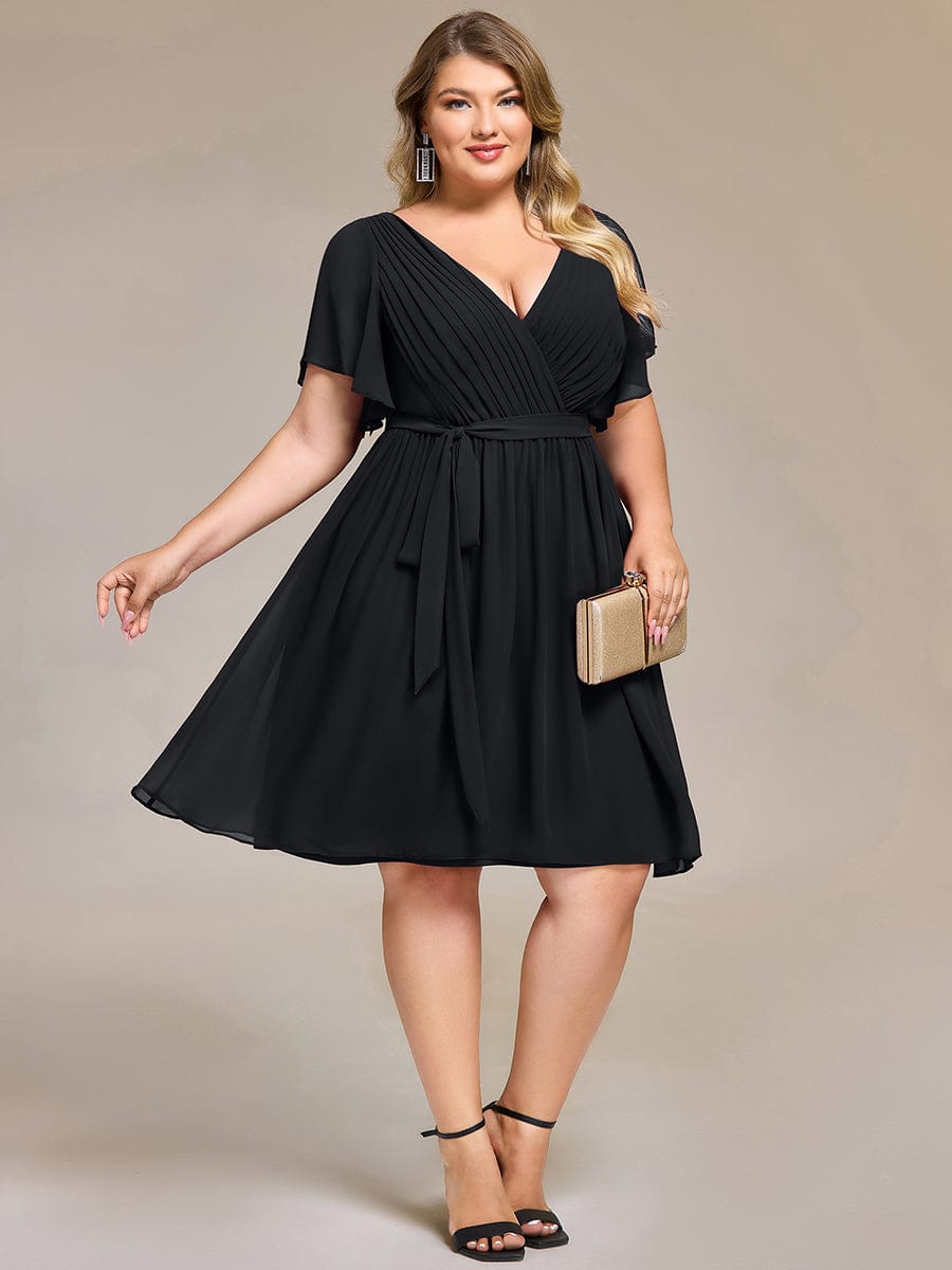 pretty HARLOW|Plus Size Tie-Waist Bridesmaid Dress