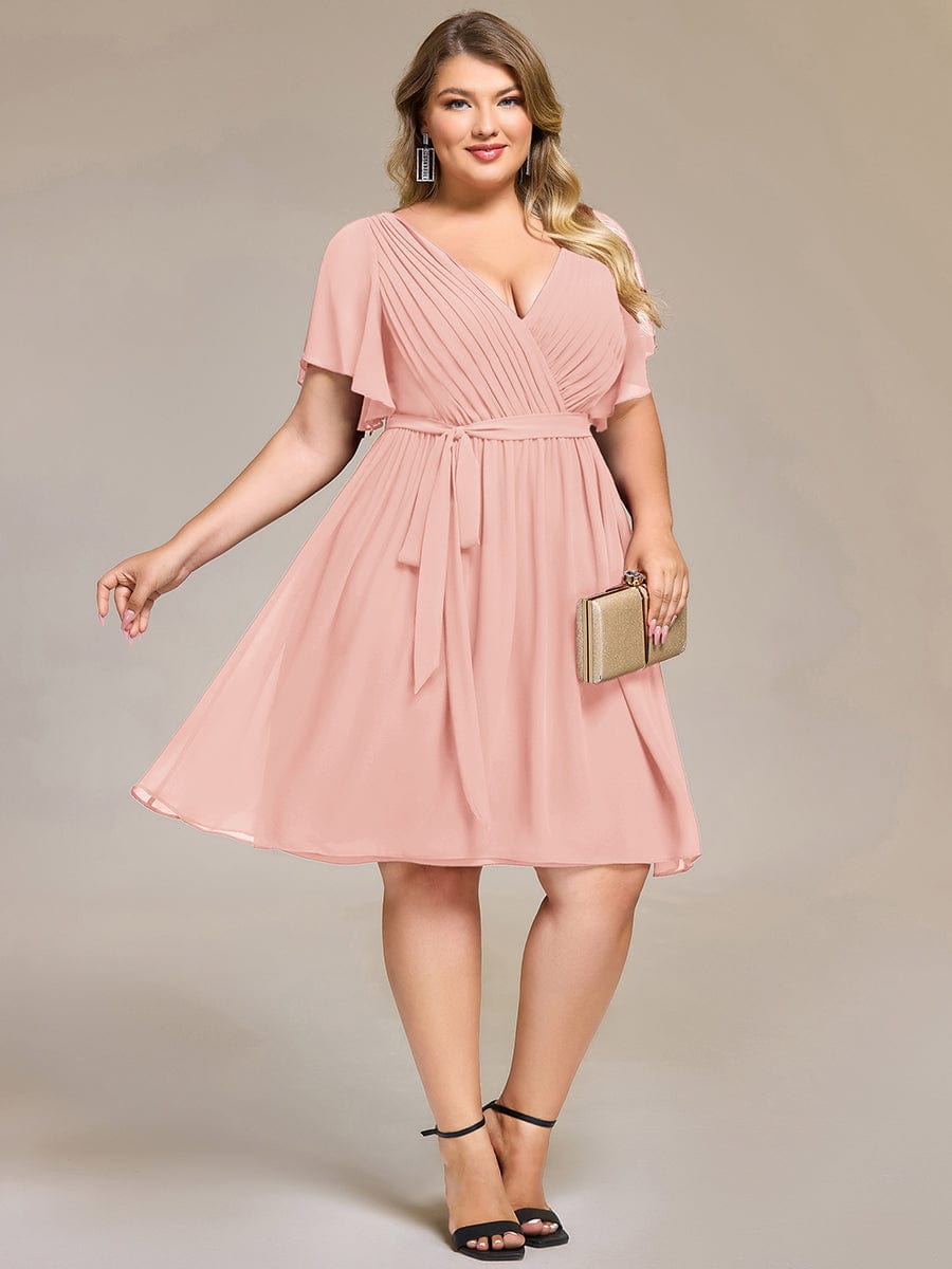 pretty HARLOW|Plus Size Tie-Waist Bridesmaid Dress