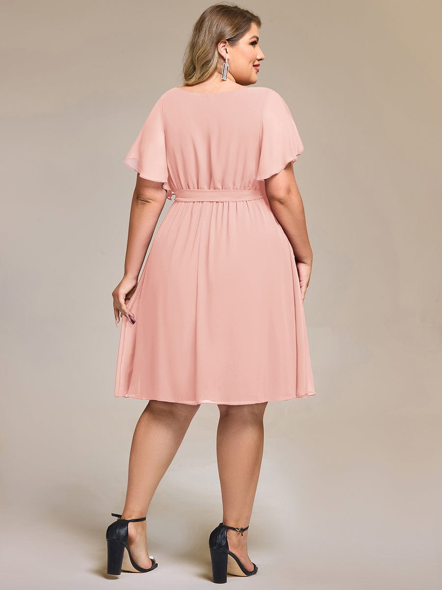 pretty HARLOW|Plus Size Tie-Waist Bridesmaid Dress