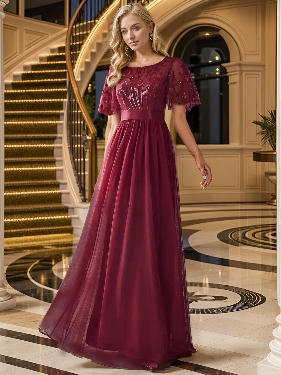 Burgundy Bridesmaid Gowns