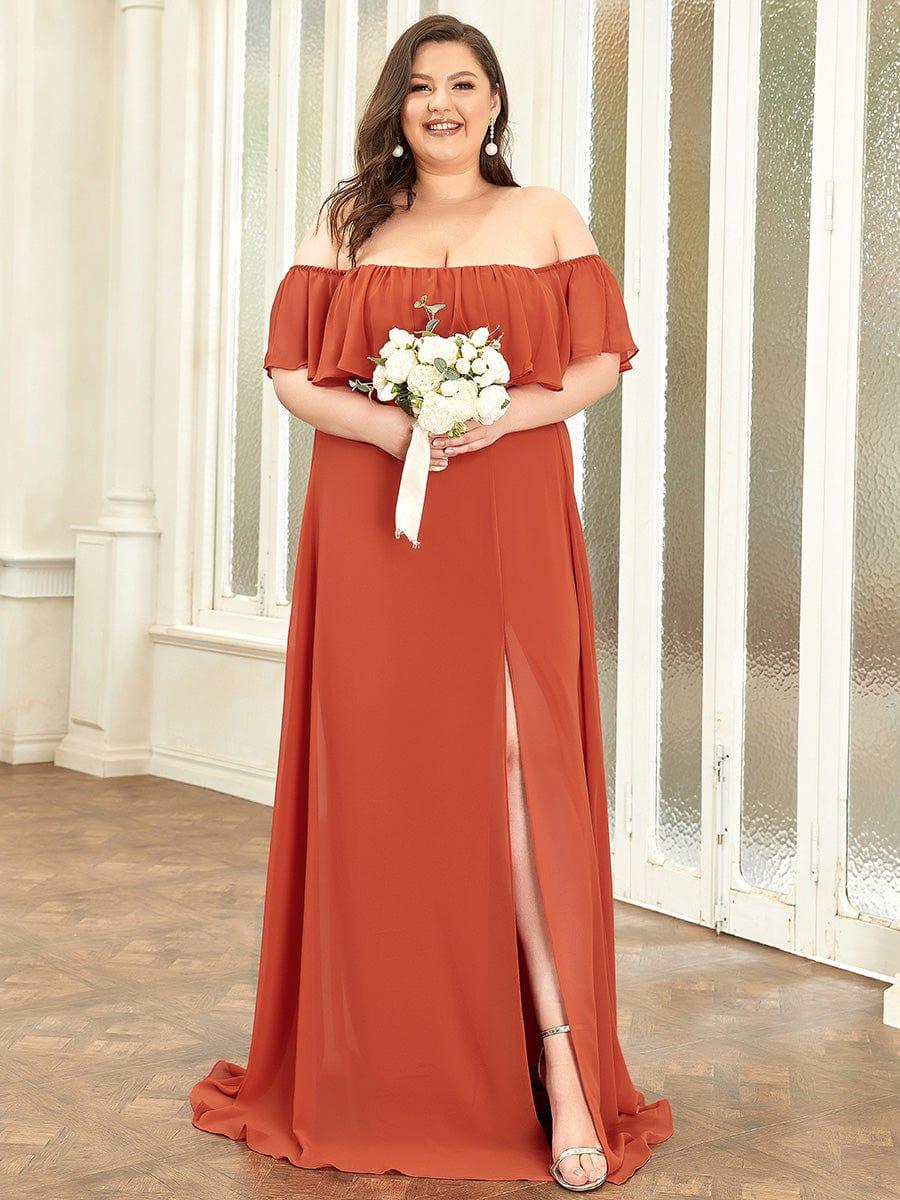 Burnt Orange Bridesmaid Gowns