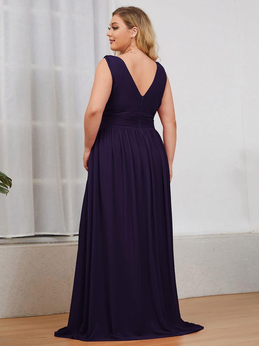 HUSH|Chiffon Empire Waist Sleeveless Pleated Bridesmaid Dress