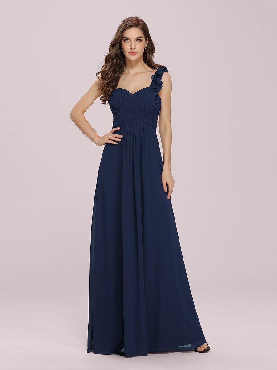 JAYLEEN|Sweet Pleated Bodice One Shoulder Chiffon Bridesmaid Dress