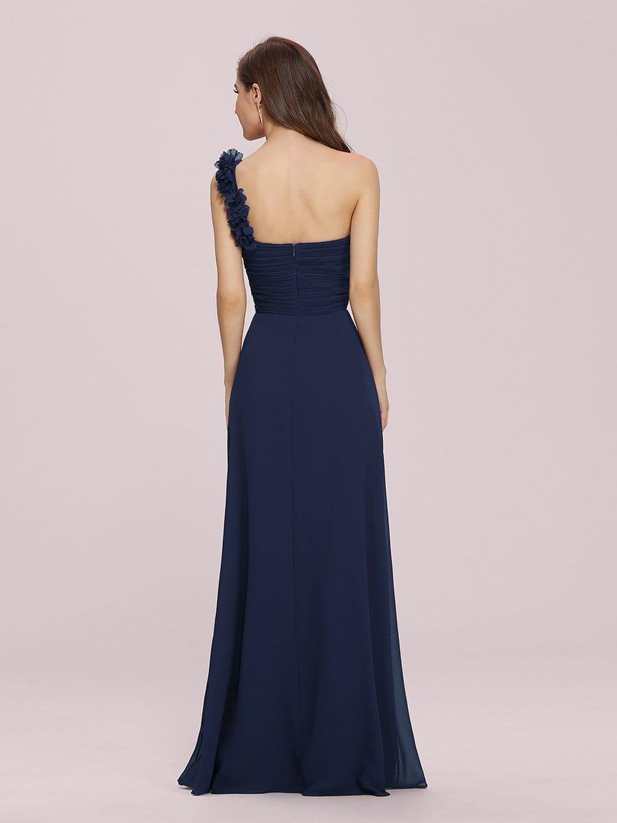 JAYLEEN|Sweet Pleated Bodice One Shoulder Chiffon Bridesmaid Dress