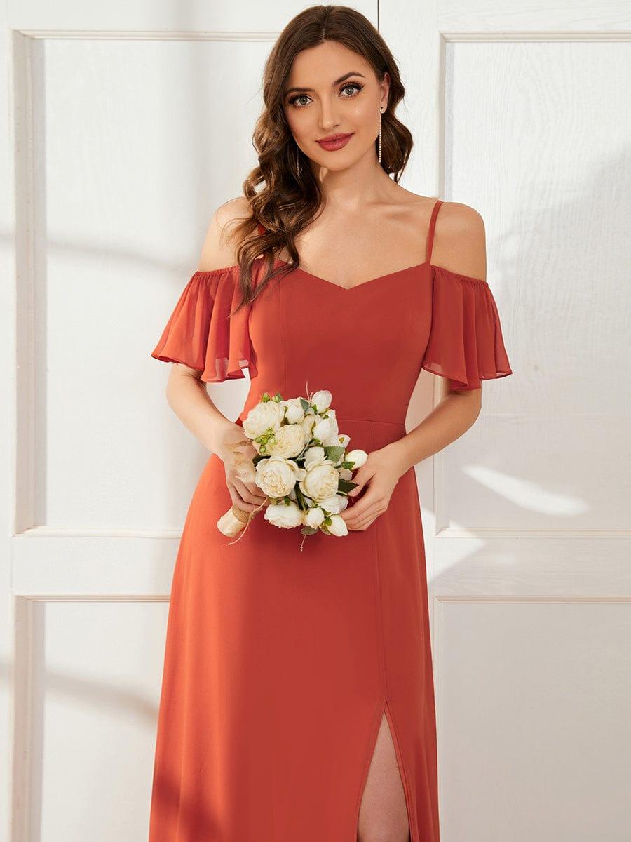 Burnt Orange Bridesmaid Gowns