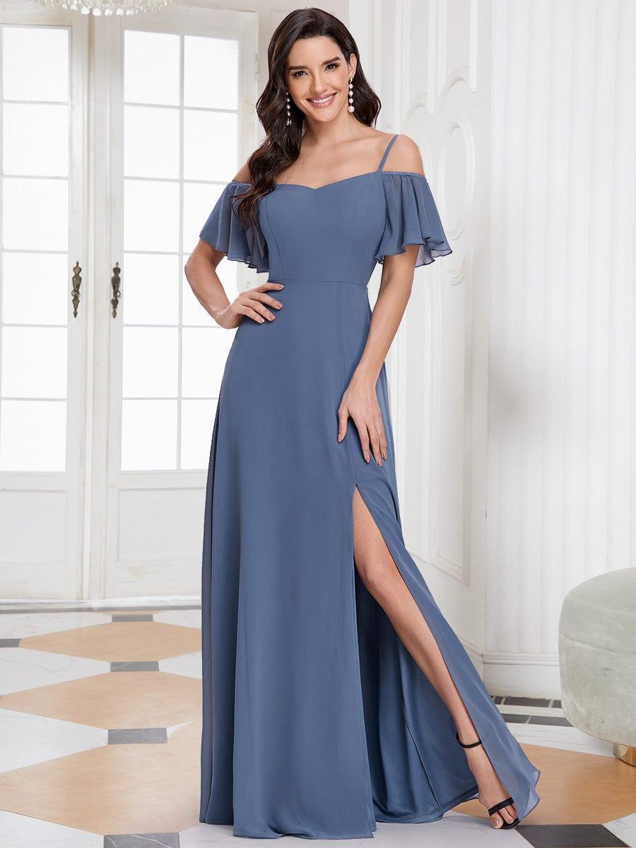 Dusty Blue Bridesmaid Gowns