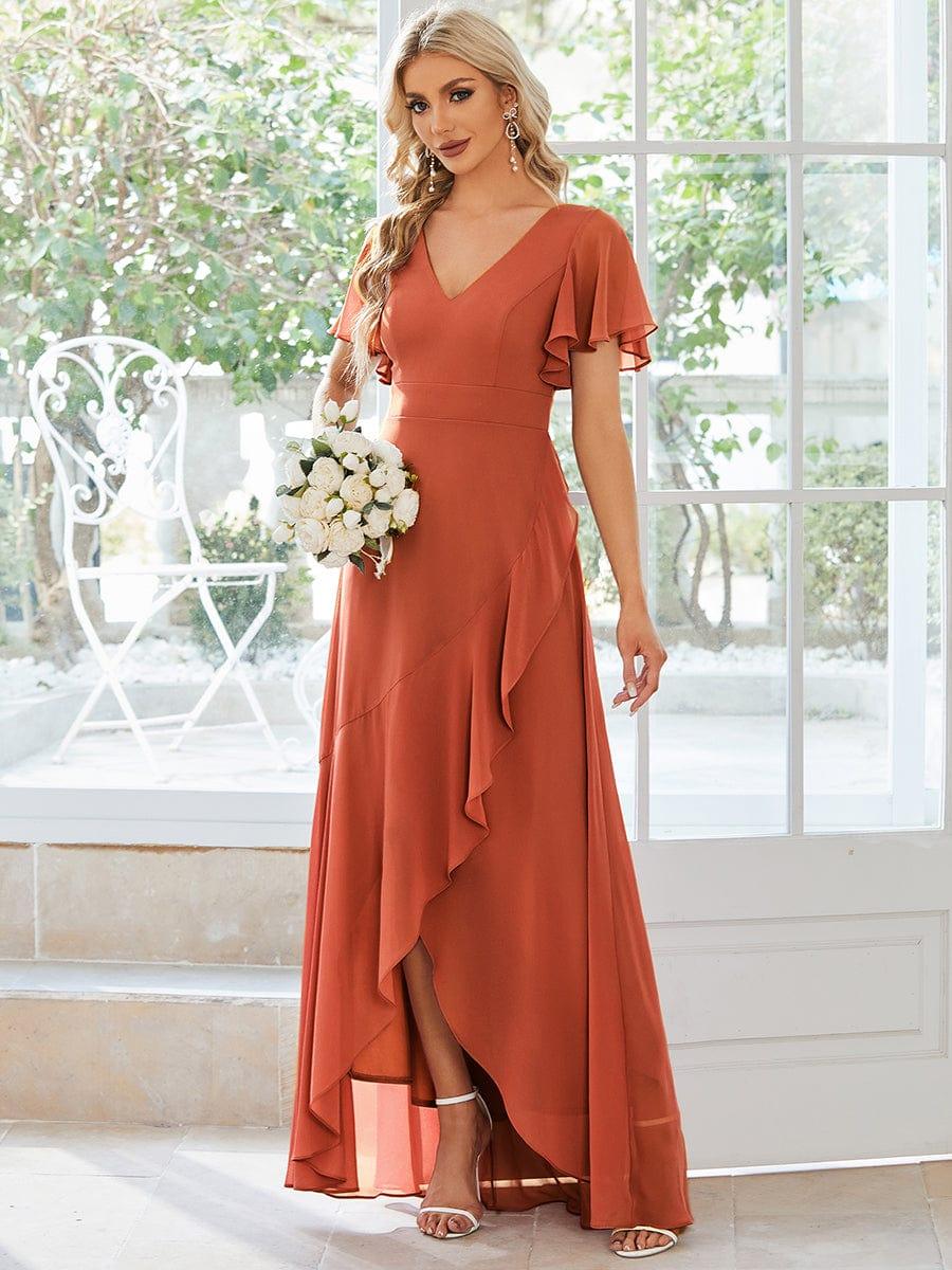 Burnt Orange Bridesmaid Gowns