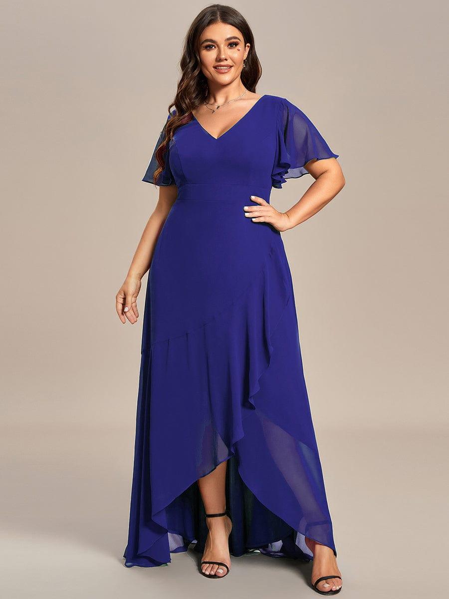 OREE|Charming Chiffon Bridesmaid Dress with Lotus Leaf Hemline