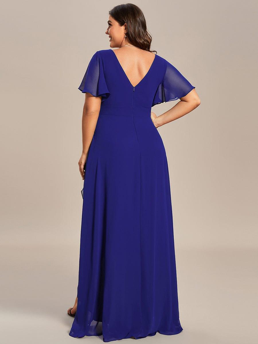 OREE|Charming Chiffon Bridesmaid Dress with Lotus Leaf Hemline