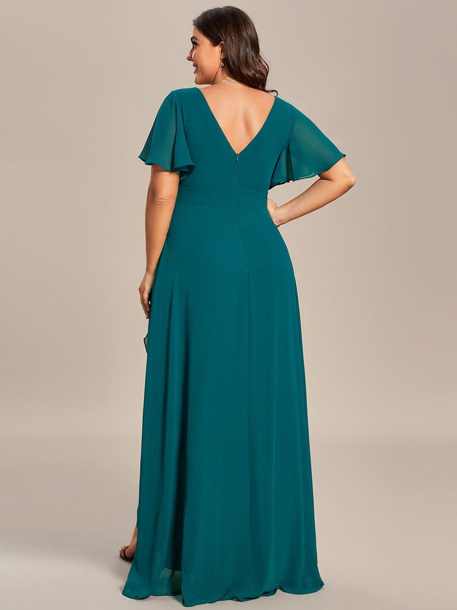 OREE|Charming Chiffon Bridesmaid Dress with Lotus Leaf Hemline