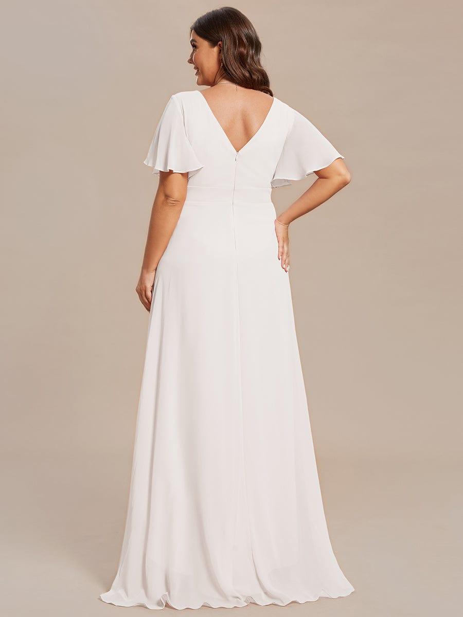 OREE|Charming Chiffon Bridesmaid Dress with Lotus Leaf Hemline
