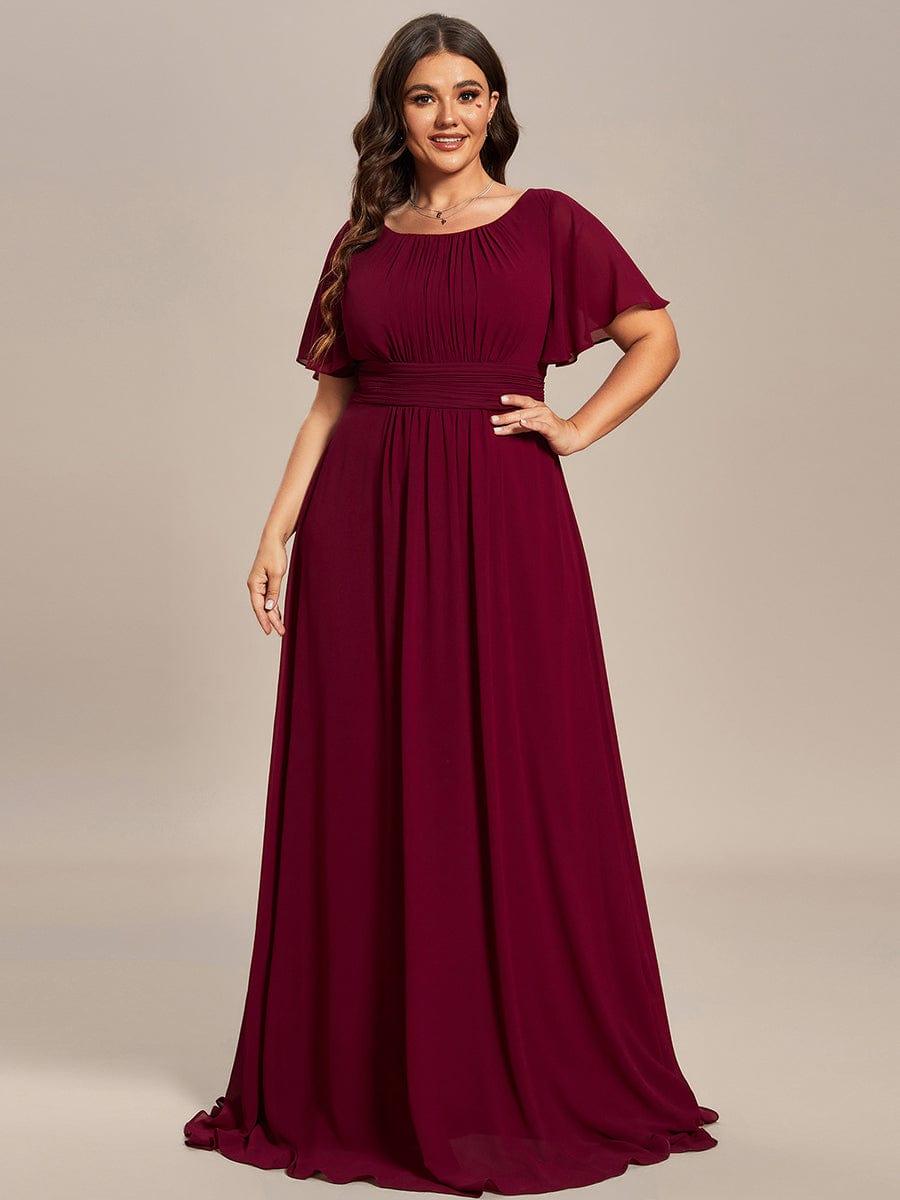 KIMORA|Simple Chiffon Pleated A-Line Bridesmaid Dress