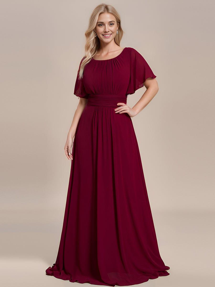 KIMORA|Simple Chiffon Pleated A-Line Bridesmaid Dress