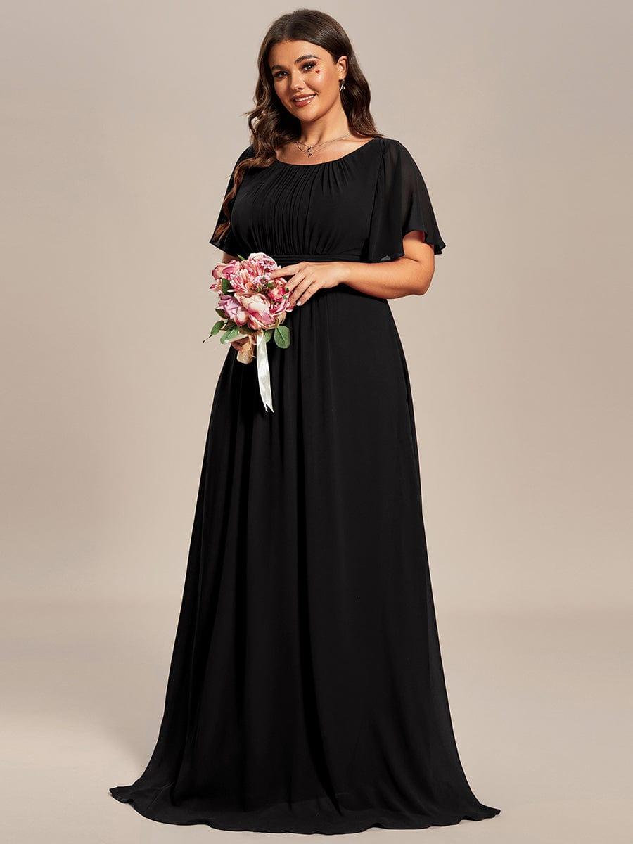 KIMORA|Simple Chiffon Pleated A-Line Bridesmaid Dress