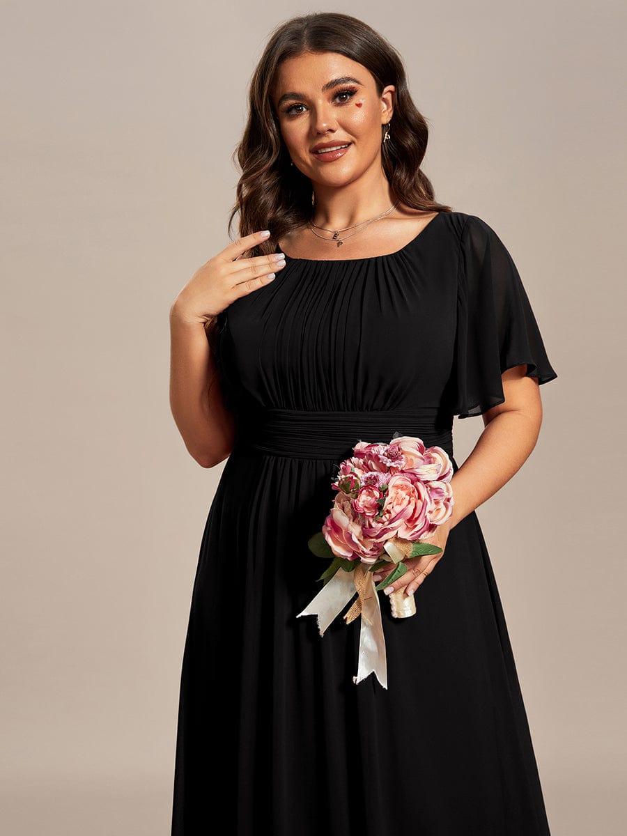 KIMORA|Simple Chiffon Pleated A-Line Bridesmaid Dress