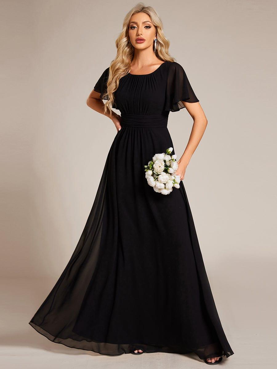KIMORA|Simple Chiffon Pleated A-Line Bridesmaid Dress