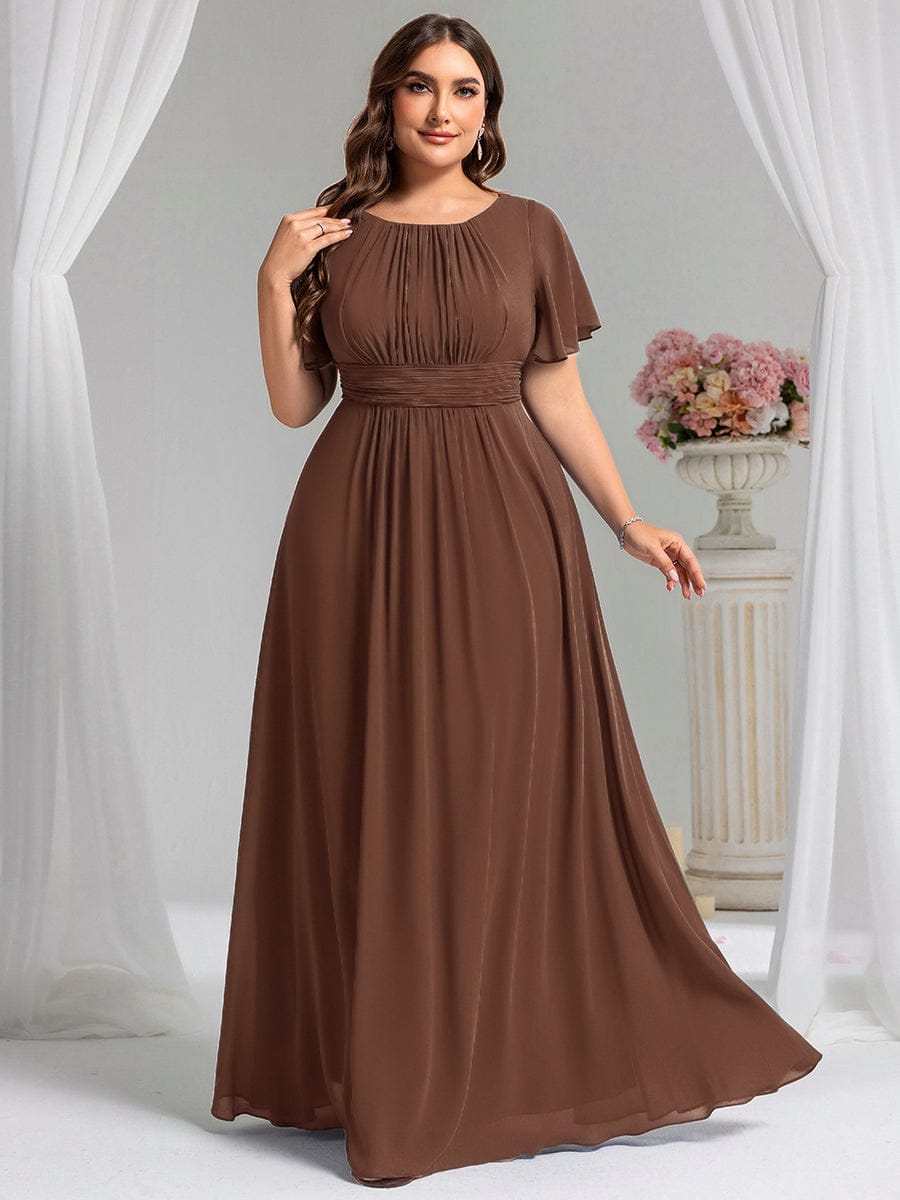 KIMORA|Simple Chiffon Pleated A-Line Bridesmaid Dress