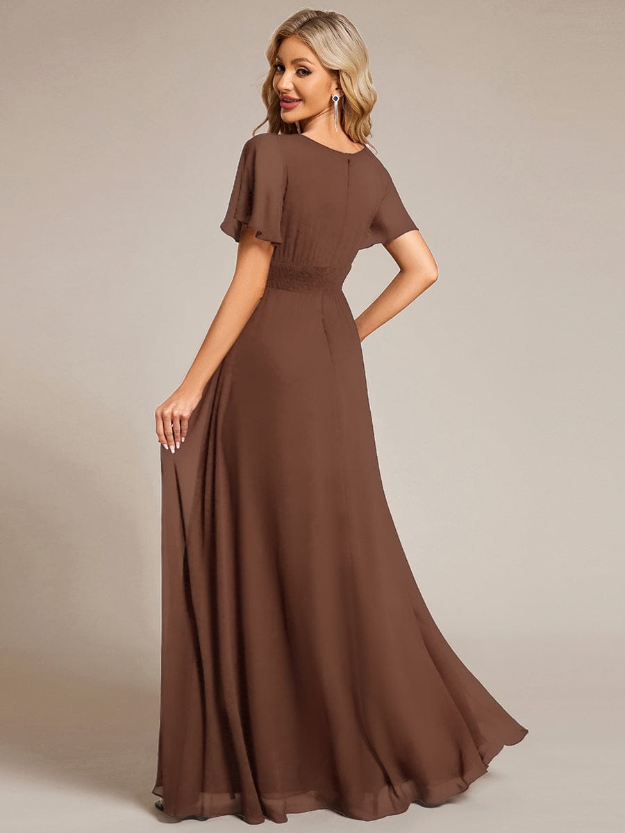 KIMORA|Simple Chiffon Pleated A-Line Bridesmaid Dress