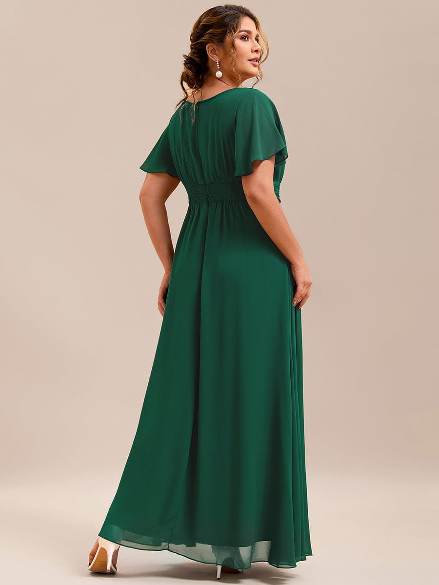 KIMORA|Simple Chiffon Pleated A-Line Bridesmaid Dress