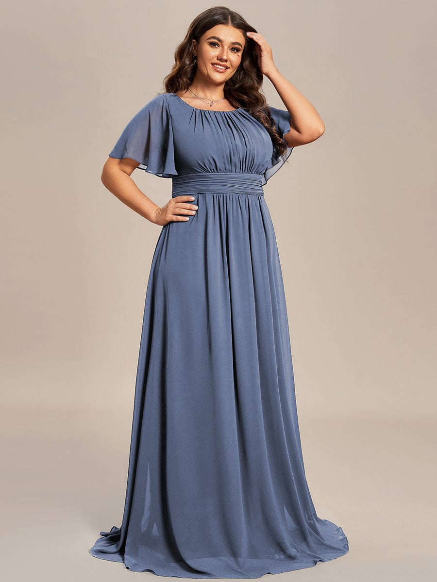 KIMORA|Simple Chiffon Pleated A-Line Bridesmaid Dress