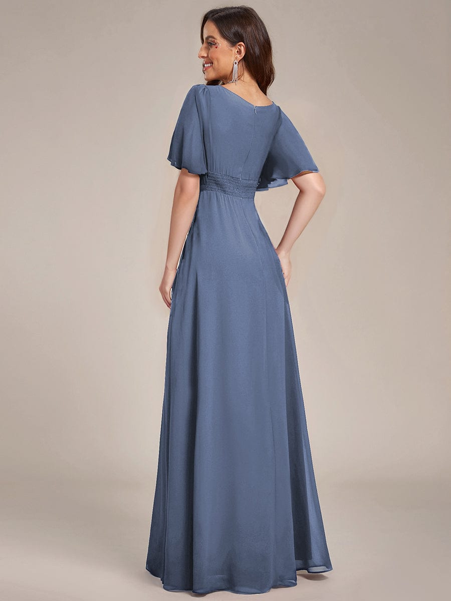 KIMORA|Simple Chiffon Pleated A-Line Bridesmaid Dress