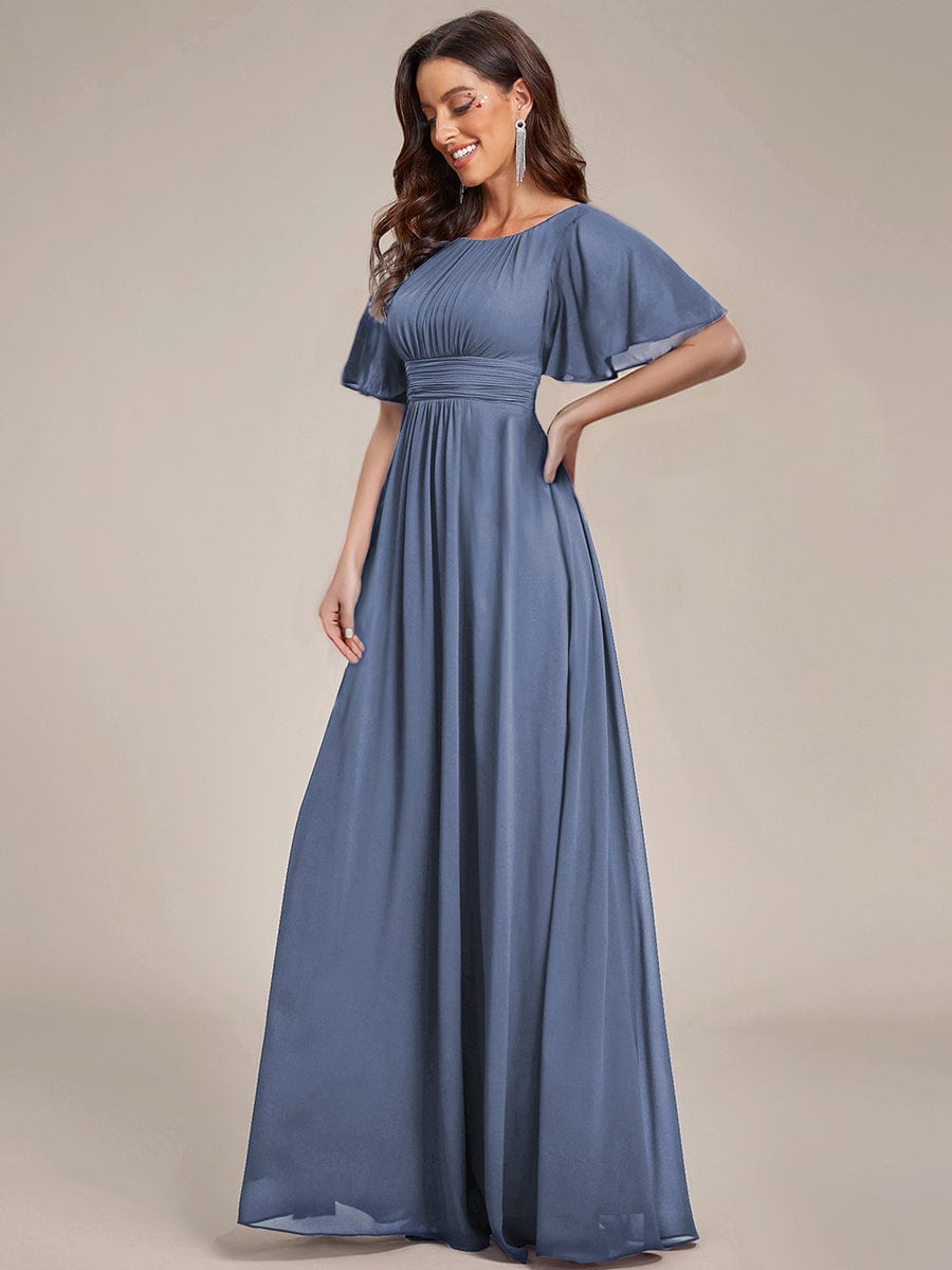 KIMORA|Simple Chiffon Pleated A-Line Bridesmaid Dress