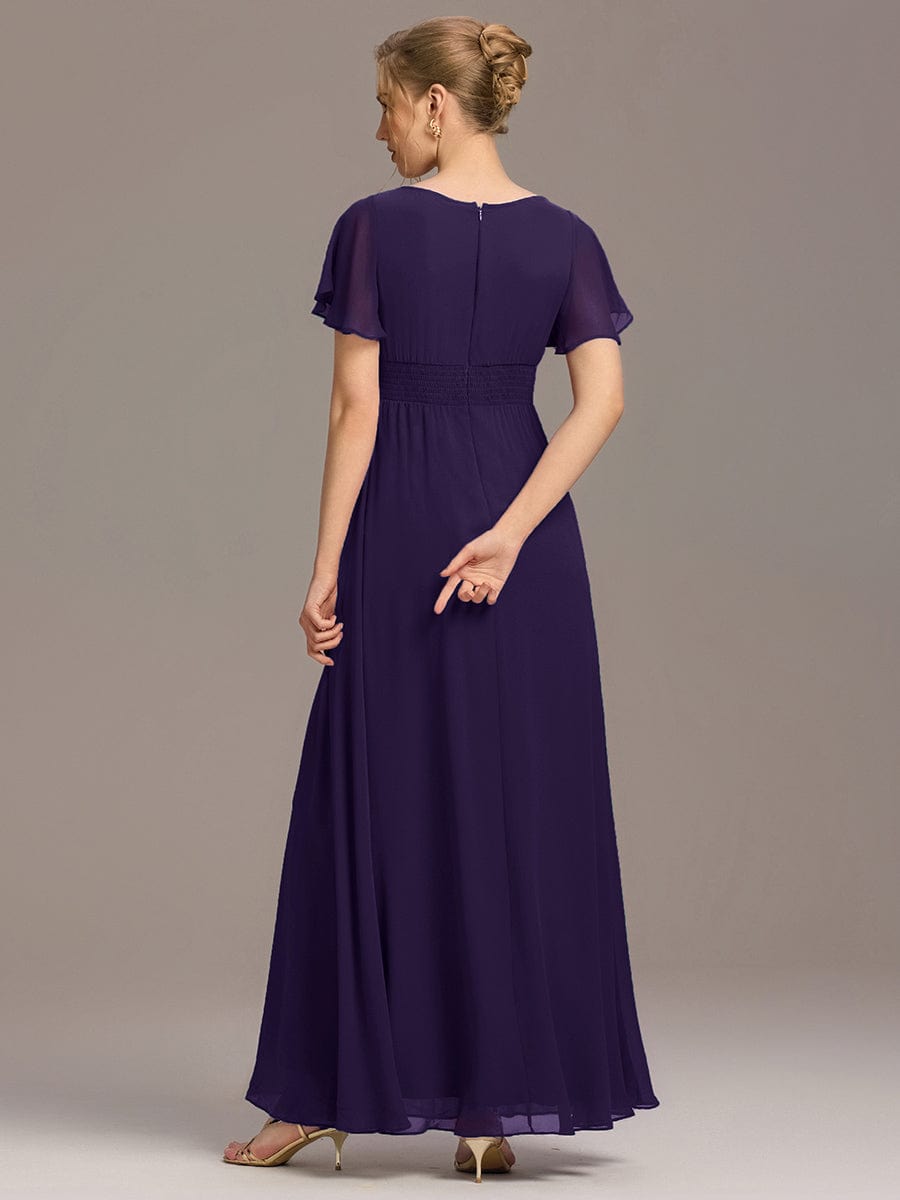 KIMORA|Simple Chiffon Pleated A-Line Bridesmaid Dress