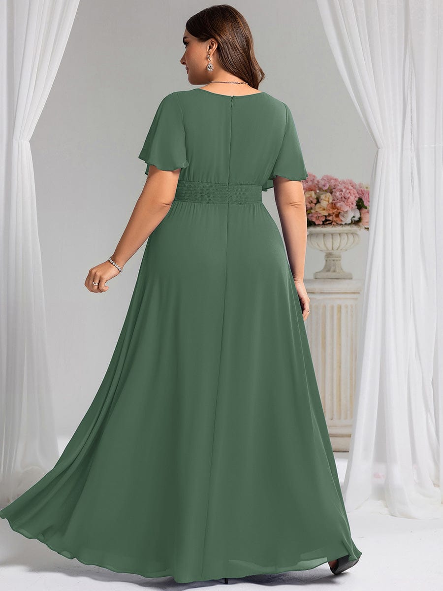 KIMORA|Simple Chiffon Pleated A-Line Bridesmaid Dress