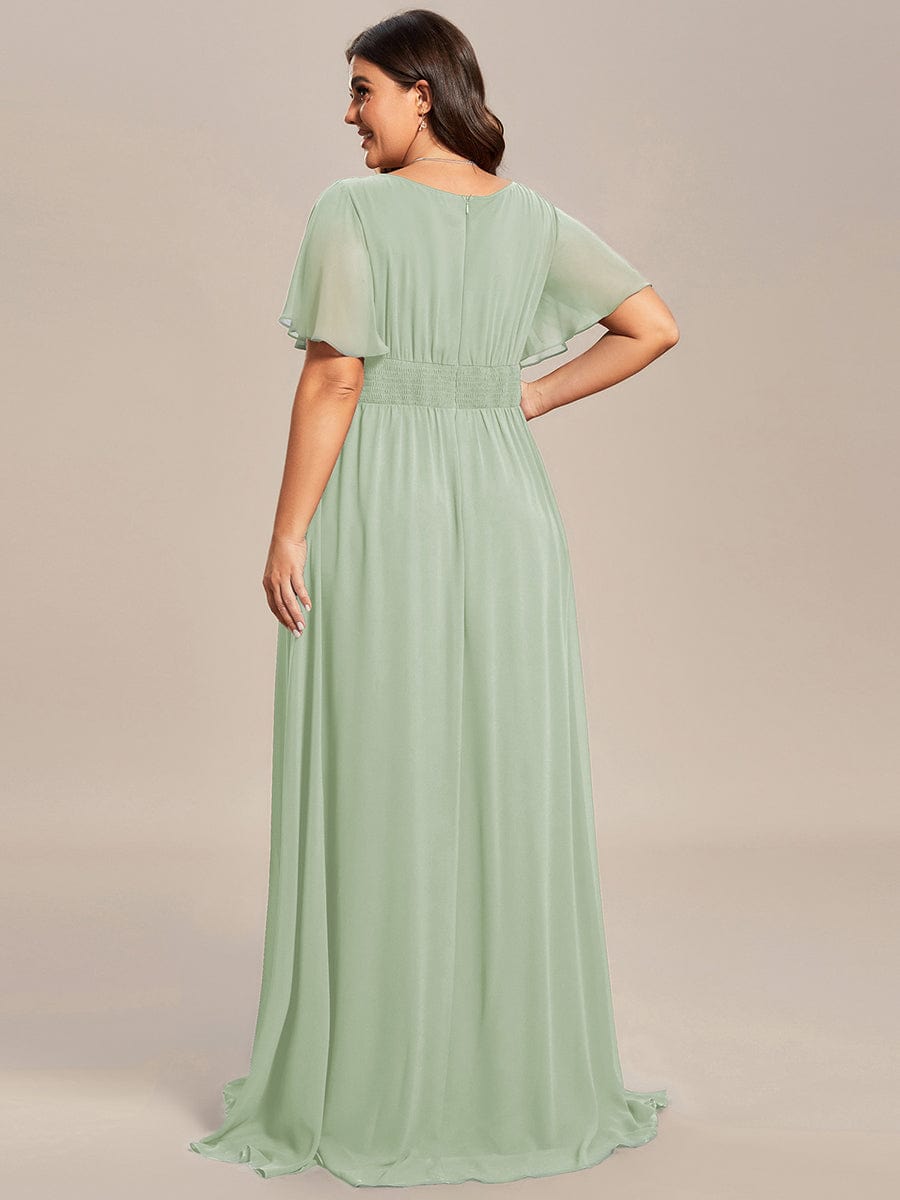 KIMORA|Simple Chiffon Pleated A-Line Bridesmaid Dress