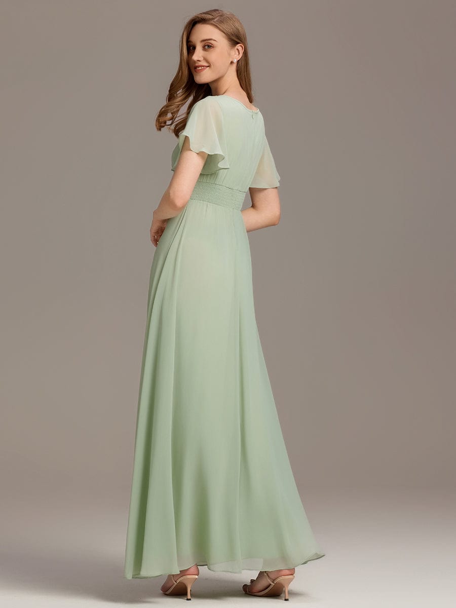 KIMORA|Simple Chiffon Pleated A-Line Bridesmaid Dress