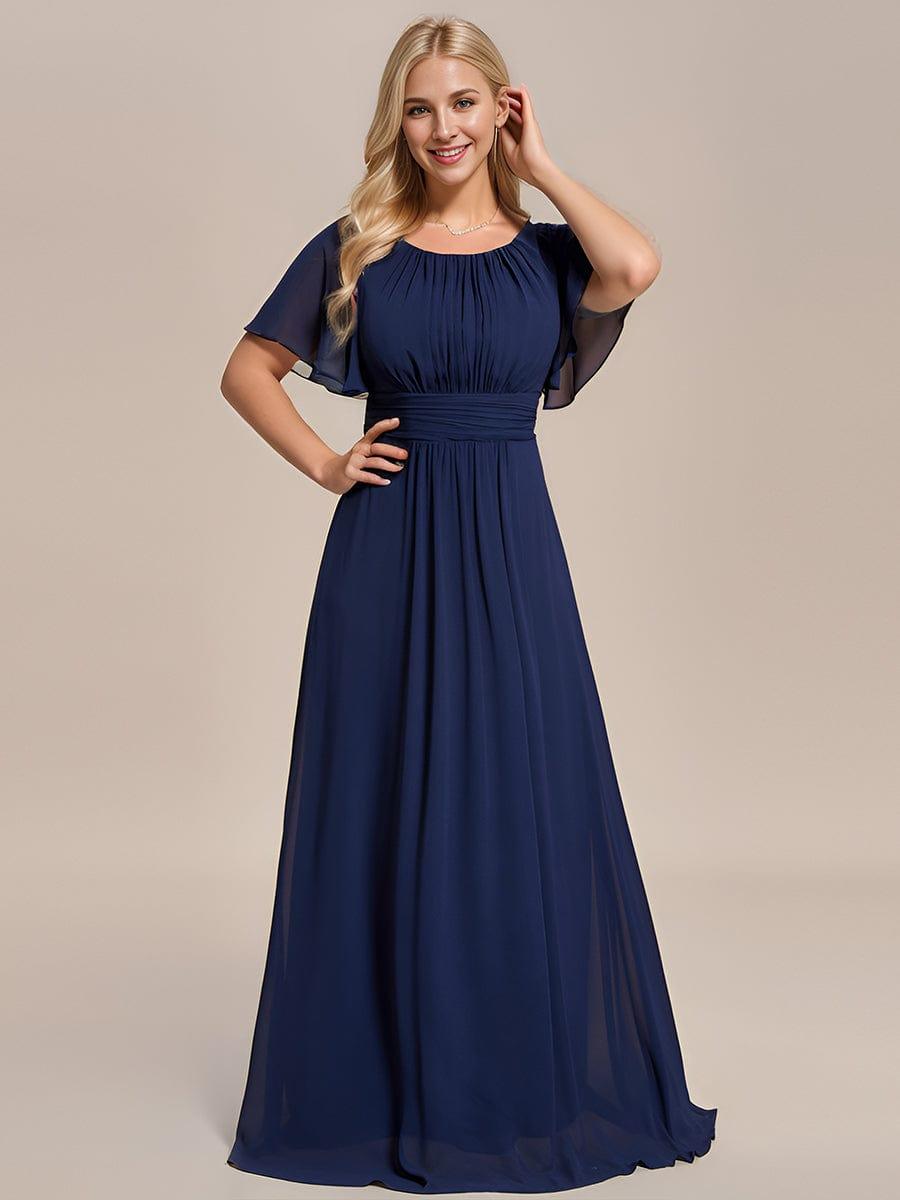 KIMORA|Simple Chiffon Pleated A-Line Bridesmaid Dress