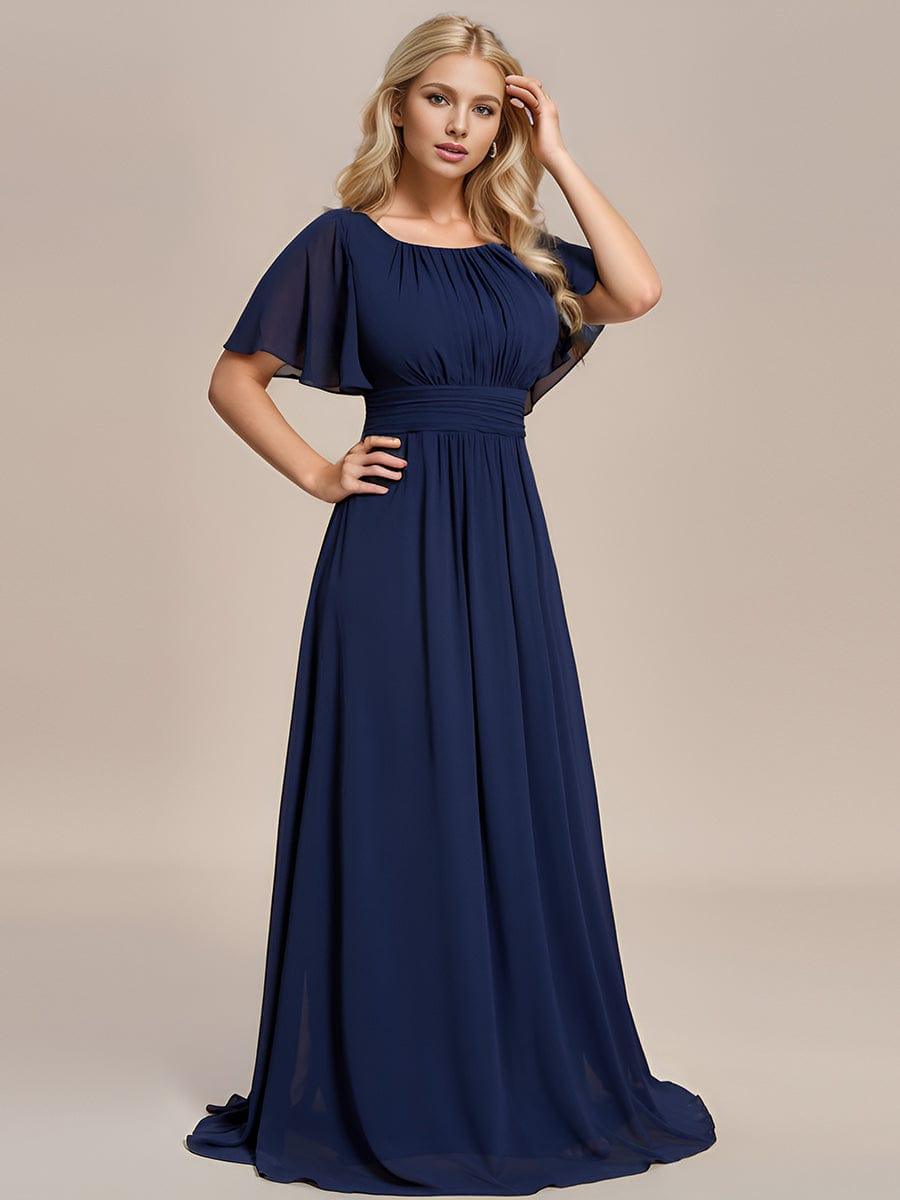 KIMORA|Simple Chiffon Pleated A-Line Bridesmaid Dress