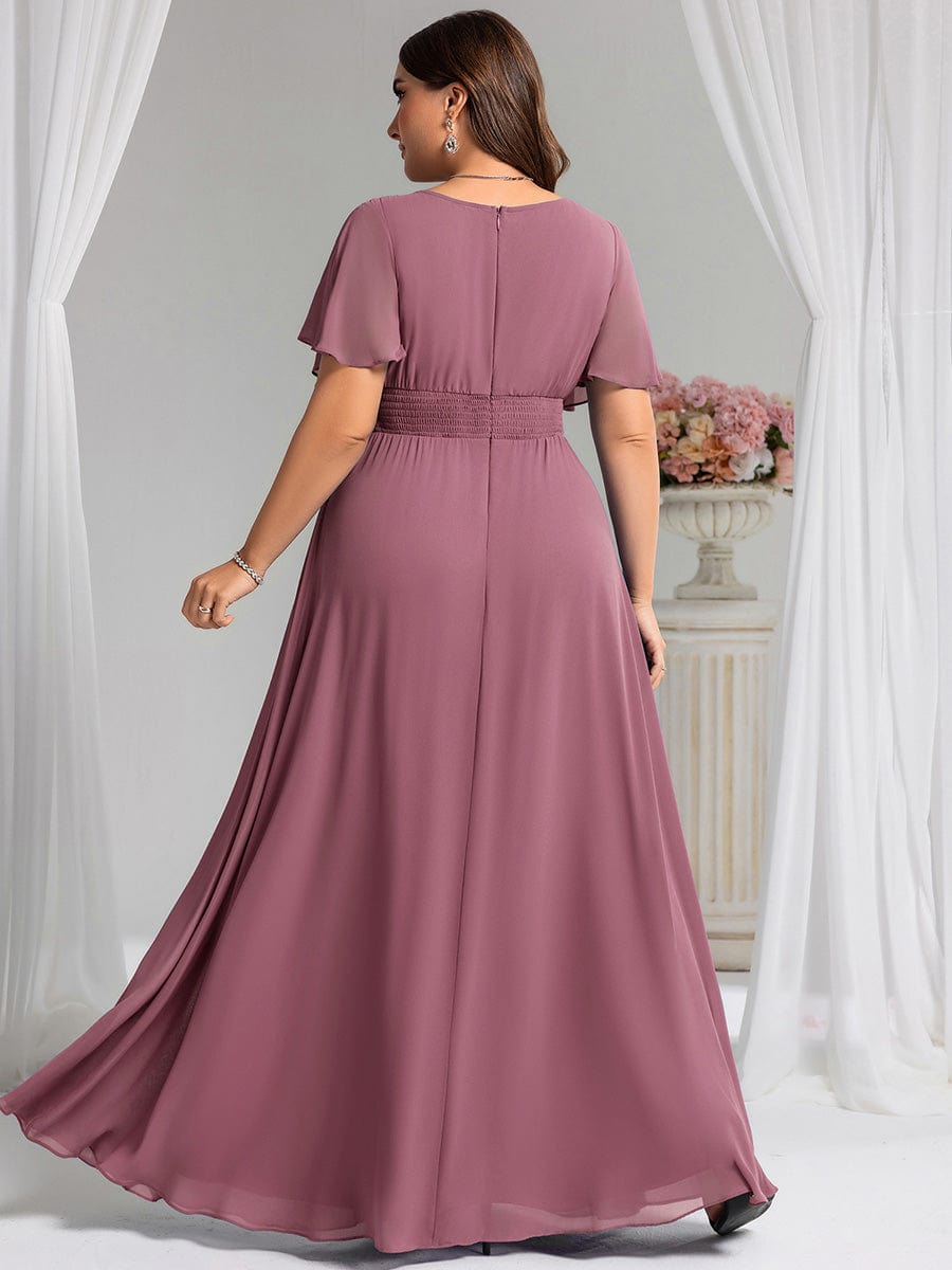 KIMORA|Simple Chiffon Pleated A-Line Bridesmaid Dress