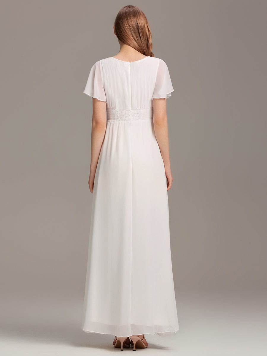 KIMORA|Simple Chiffon Pleated A-Line Bridesmaid Dress