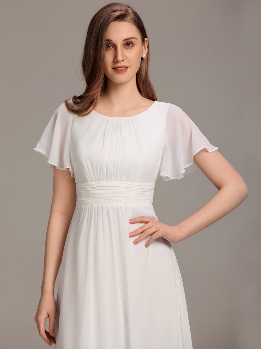 KIMORA|Simple Chiffon Pleated A-Line Bridesmaid Dress