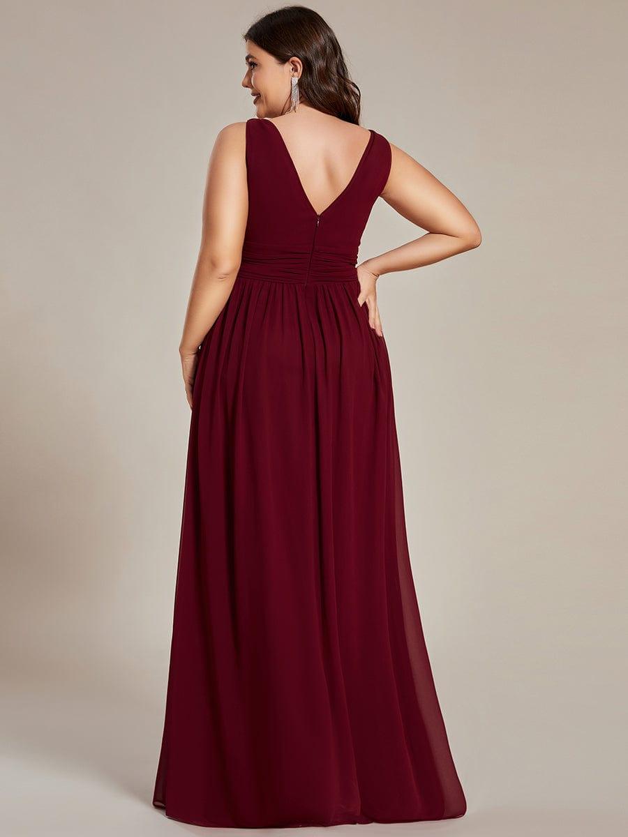 HUSH|Chiffon Empire Waist Sleeveless Pleated Bridesmaid Dress