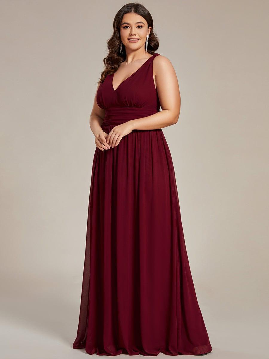 HUSH|Chiffon Empire Waist Sleeveless Pleated Bridesmaid Dress