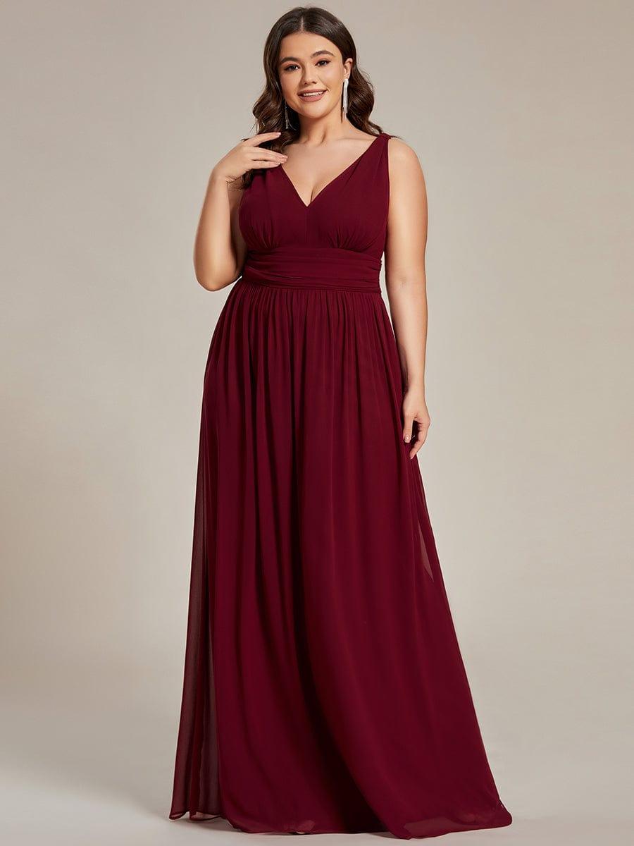 HUSH|Chiffon Empire Waist Sleeveless Pleated Bridesmaid Dress